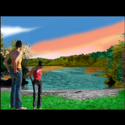 Aa5_truro_pond_w_2_girls_card