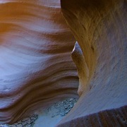 Peeking_at_treasure_lower_antelope_canyon__lake_powell_navajo_tribal_park__az_card