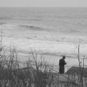 Fisherman_in_b___w_by_rocks_card