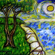 A_tree__water_and_the_sun_card