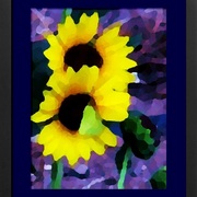 F_abstract_sunflower_yellow_blue_frm_card