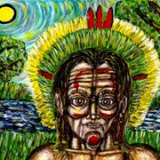 Kaiapo_indian_in_brazil_card