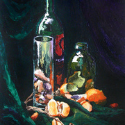 Bottles_and_tangerines__green__card