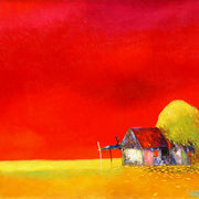 Red_sky_over_the_village_card