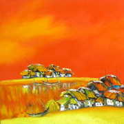 87_sun_rise_in_village_card