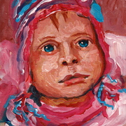 S17__winter_baby_acrylic_on_canvas_board_6x8__card