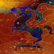 Twotonehorseandfeathersmall_card