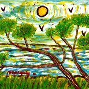 A_tree_at_peace_near_the_water_card