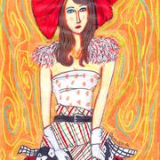 Bow_red_lady_skirt_card