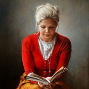 Portrait_woman_reading_card