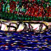 Waterway_through_the_woods_card