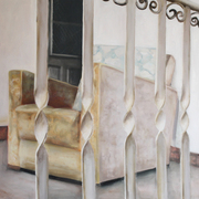 Behind_railings__80x100__oil_on_canvas_card