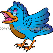 Little_bird_blue_graphic_image_copyright_2010_blaise_gauba__card