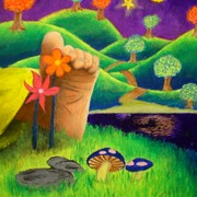 Relaxing_on_the_grass_in_my_world_card
