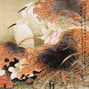秋鹭_69cm×69cm_card