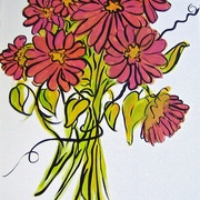 Funky_pink_spring_flowers_card
