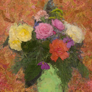 Flowers_in_a_green_vase_9_x_12_card