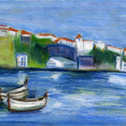 Two_boats_at_bay_card