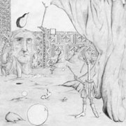 The_sketch_of_a_theatrical_scene_card