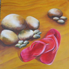 Red_jandals__acrylic_on_canvas__30x30mm__150