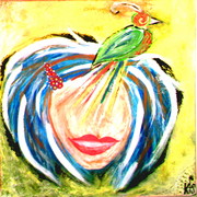 A_bird_on_her_head_card
