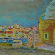 Chania-_port__pastel_olejna__50x70-_300_zł
