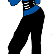 White_electric_blue_girl_card