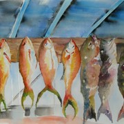 The_catch_watercolor_card
