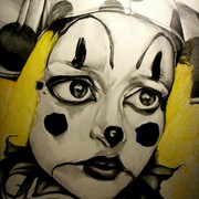 2008__clowns__pencils___aquarelles___stage_fright_-_the_anxiousness_of_a_jester___detail_1_card