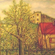 Spring_in_the_village_card