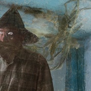 Selfportraitwithfalsebeardandwhiteeyes_card