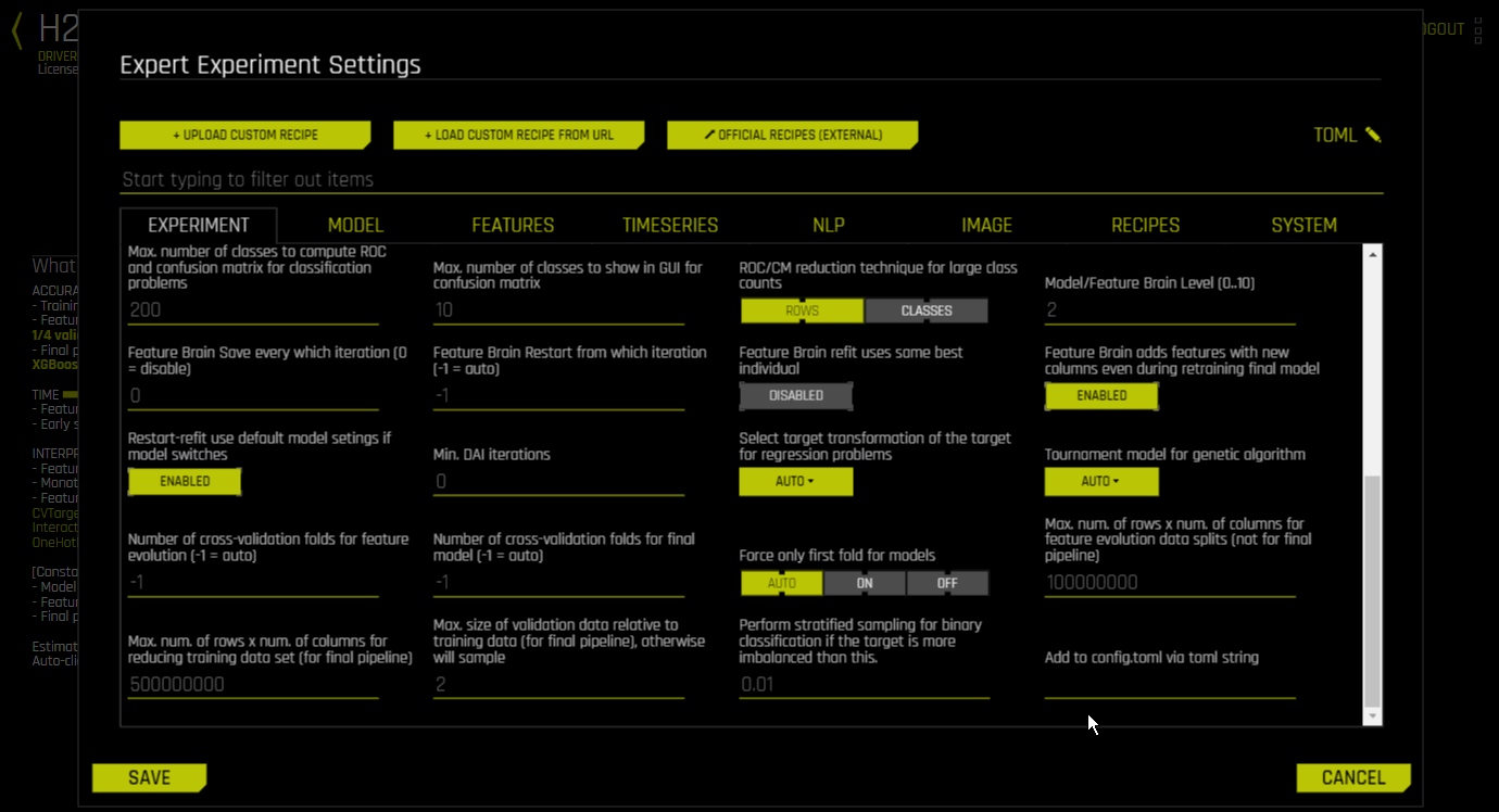 Edit the config.toml