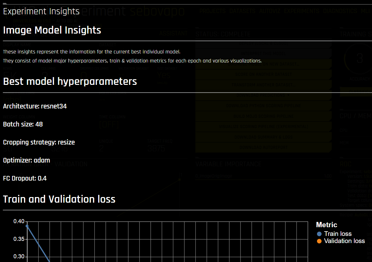Automatic Image Model Insights
