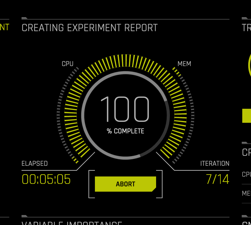 Aborting Experiment Report