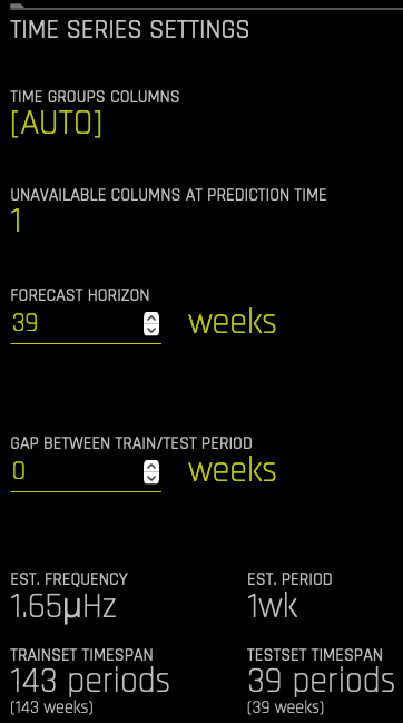 Time column settings