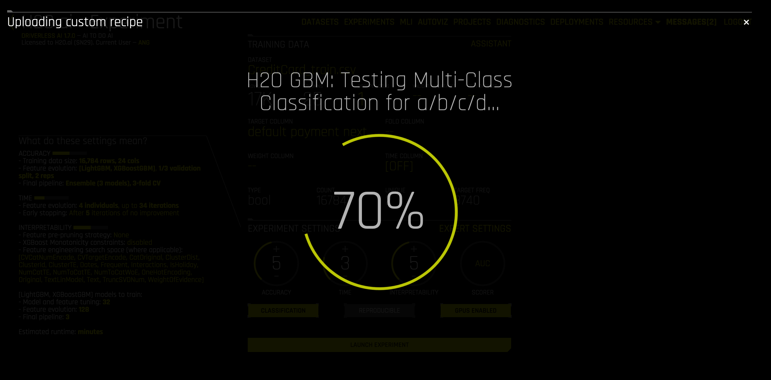 Verify custom h2o3 model recipe