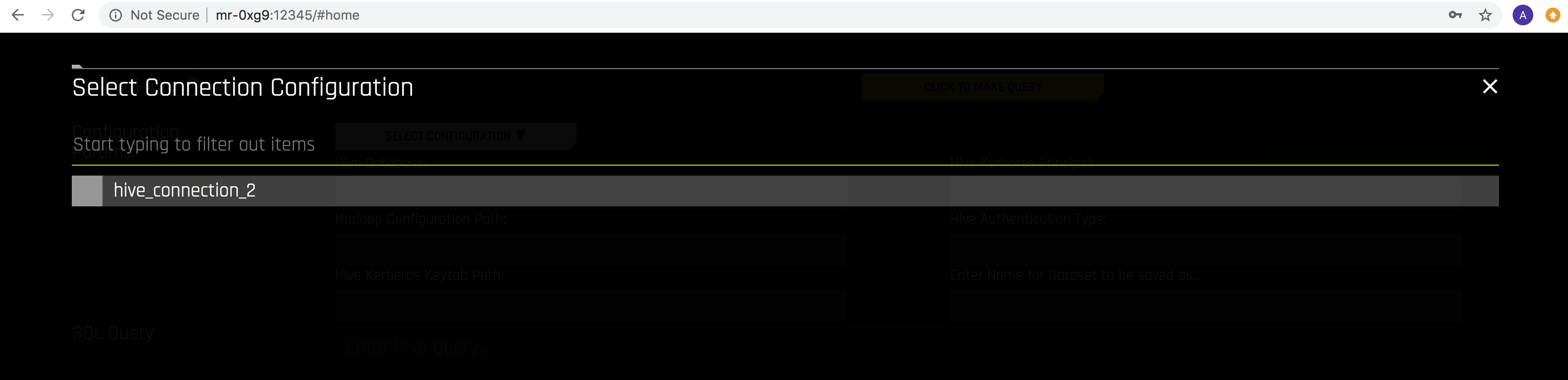 Select Hive configuration