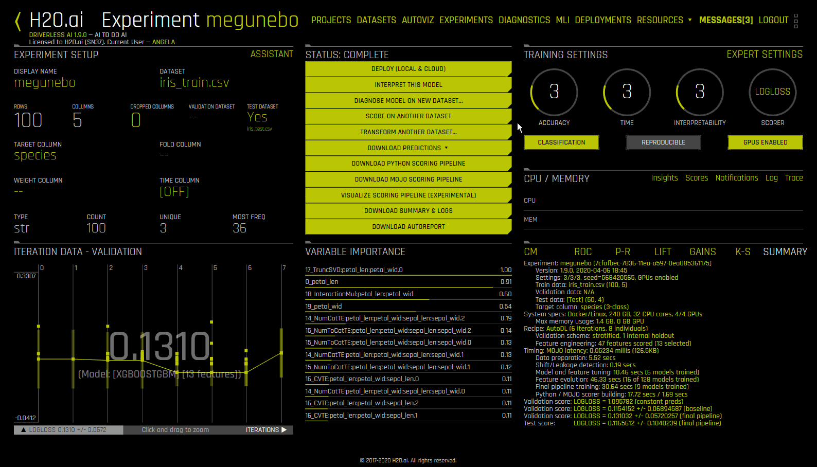 Interpret this Model button