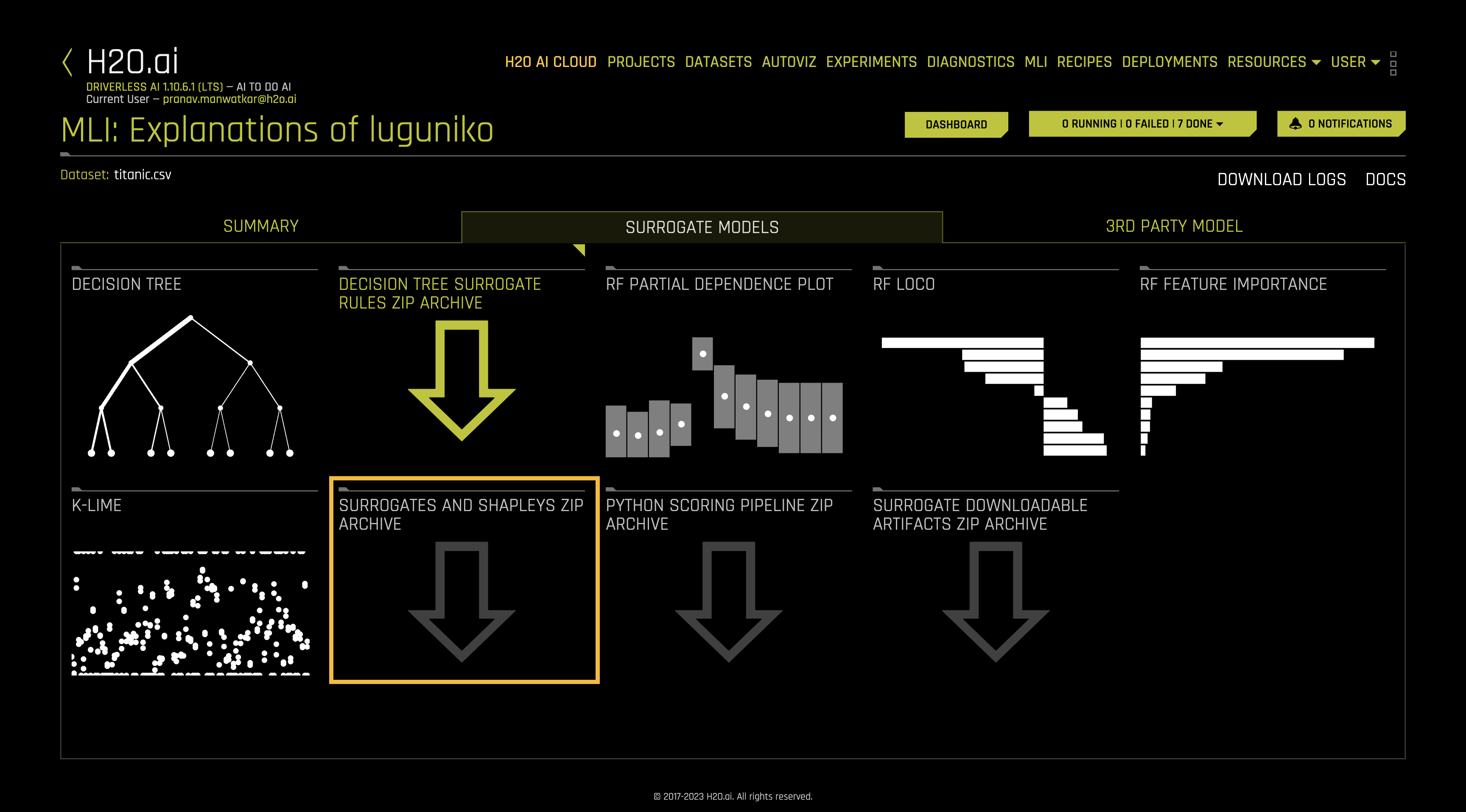 Download k-LIME MOJO button