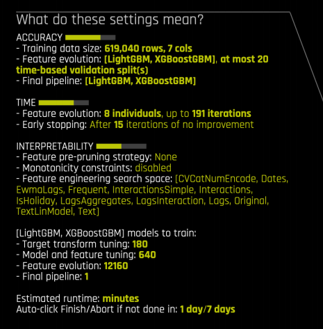 Increased validation splits experiment preview