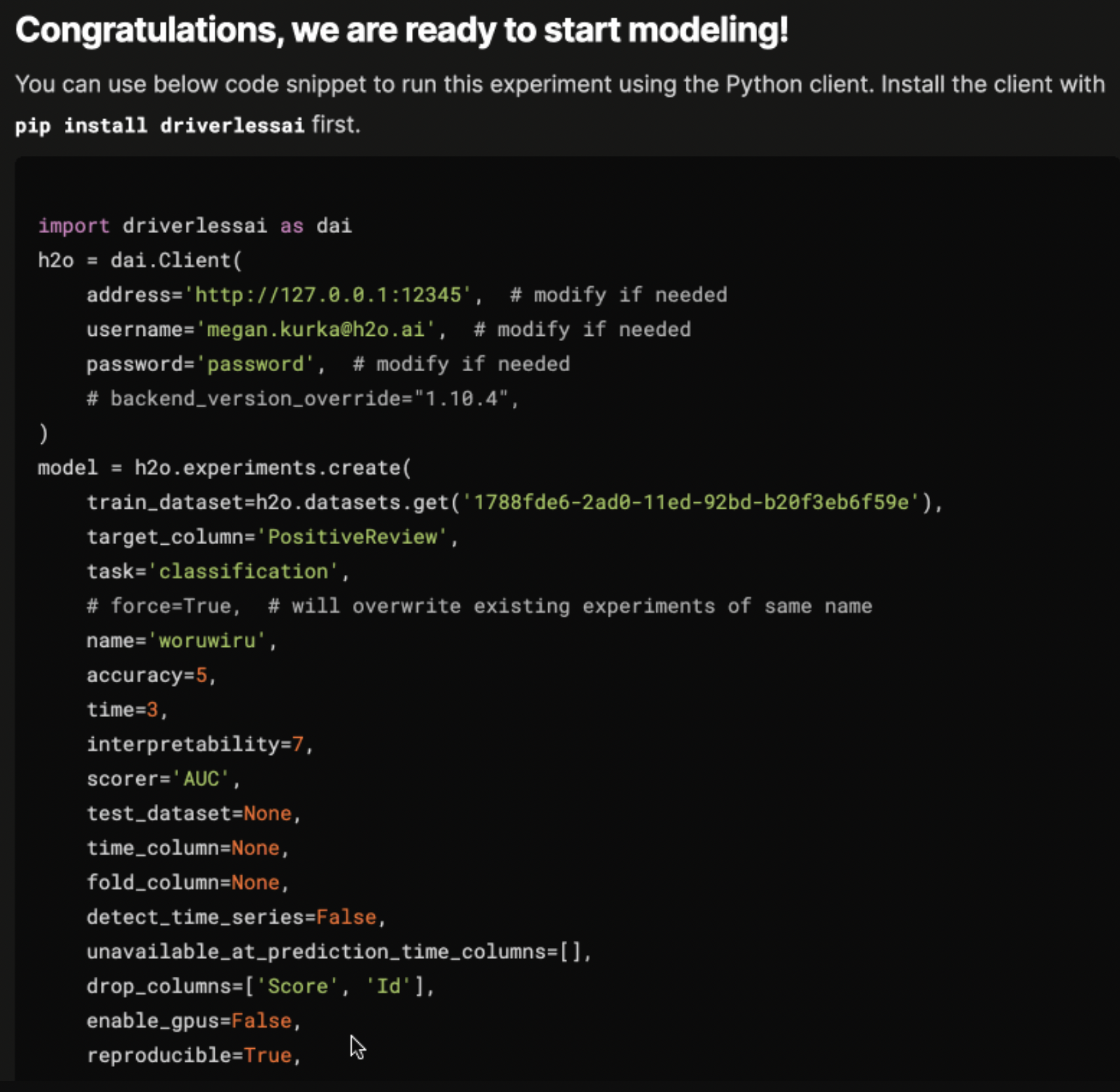 Driverless AI Wizard Knowledge Base