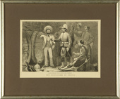 British Officers tasting Cyprus wine at Larnaca