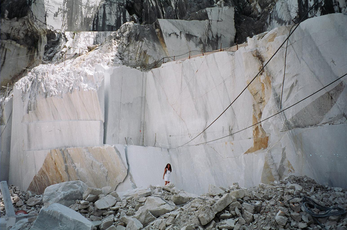 Marble quarry at Mount Altisimo, Carrarra, Italy Marble quarry at Mount Altisimo, Carrarra, Italy