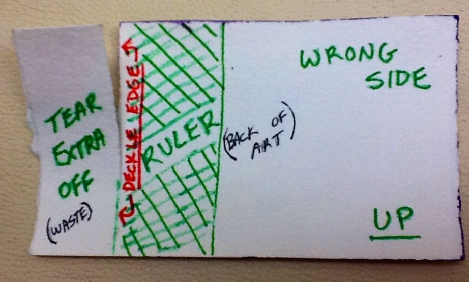 How to make a deckle edge on watercolor paper Elaine Bowers' Artspan Blog