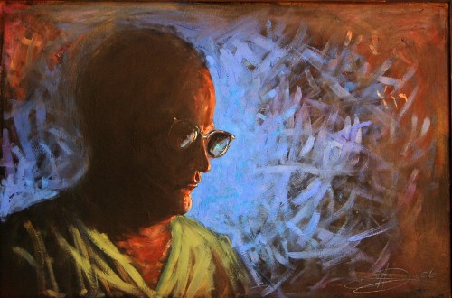 Self Portrait I painted in honor of Rembrandt's 400th Birthday