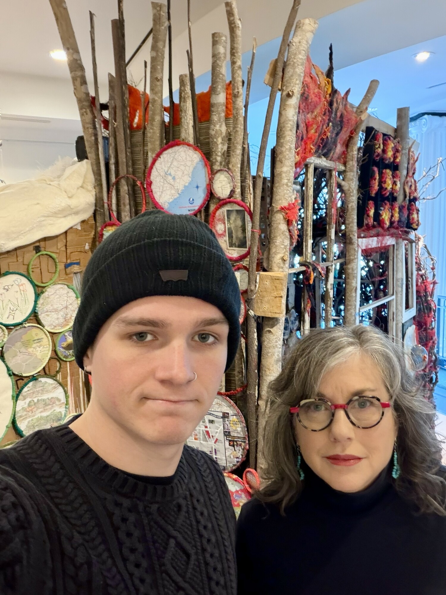 Cat. 6 composer Jesse Shafer with project creator, Kim Keelor, in Franklin NC