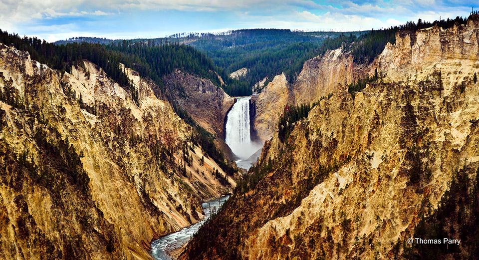 Yellowstone Falls Panorama