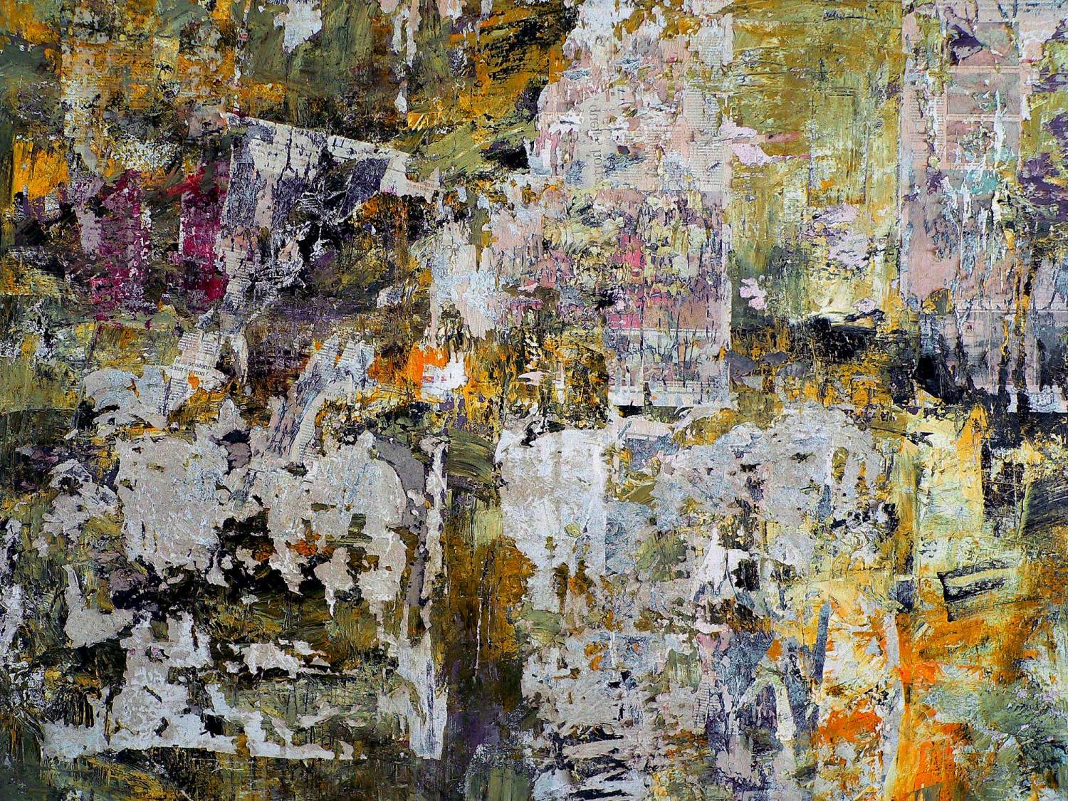 the best is yet to come - 118 x 170 cm - acrylic, spray paint and collage on canvas - 2008 the best is yet to come - 118 x 170 cm - acrylic, spray paint and collage on canvas - 2008