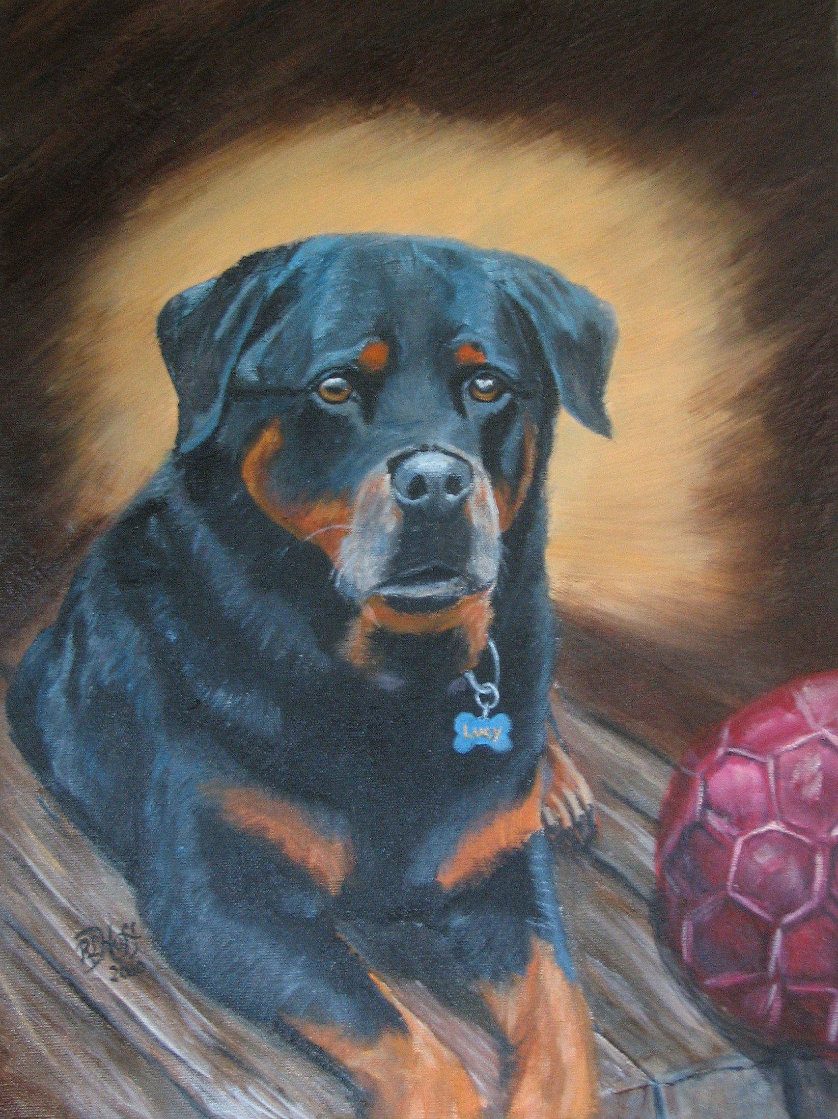 Pet portrait acrylic on canvas