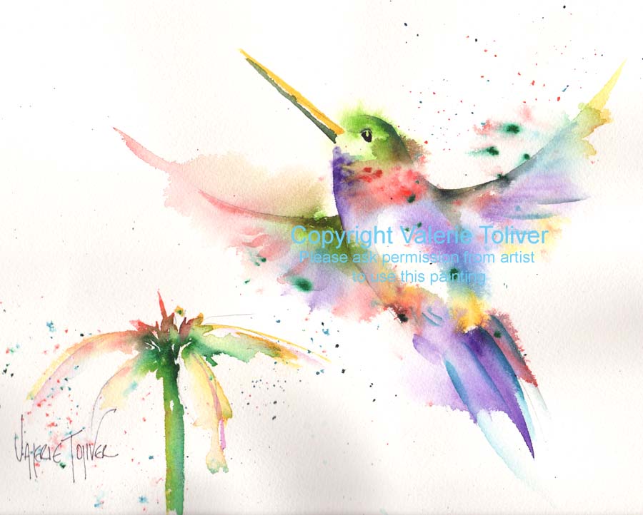 Watercolor Loose! Painting the Hummingbird hummingbird in watercolor